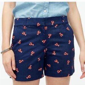J.CREW Women’s 5” Classic Chino Shorts with Lobster detail. Size 2.